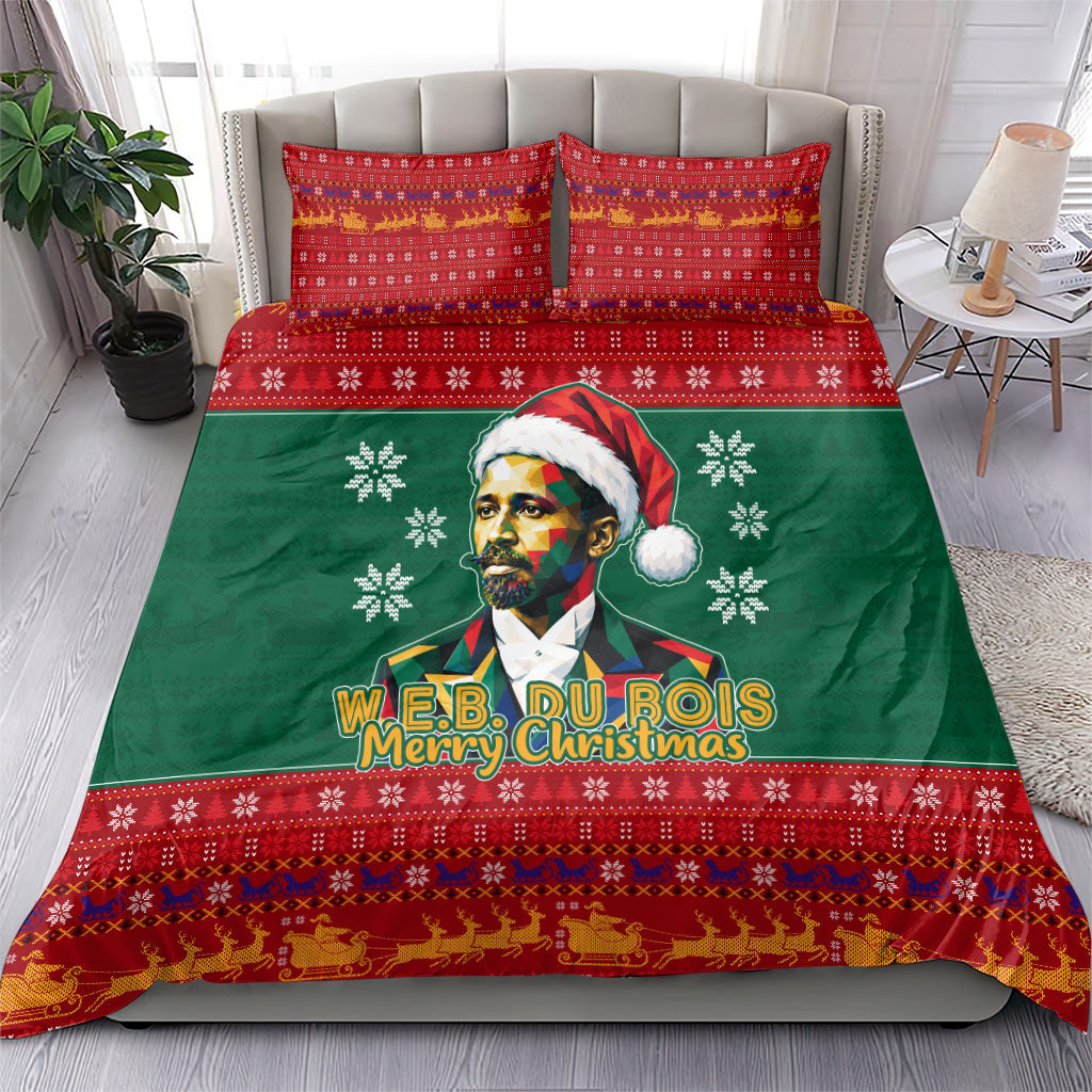 W.E.B. Du Bois Christmas Bedding Set Inspirational Liberty Quote Ugly Knitted Pattern Festive