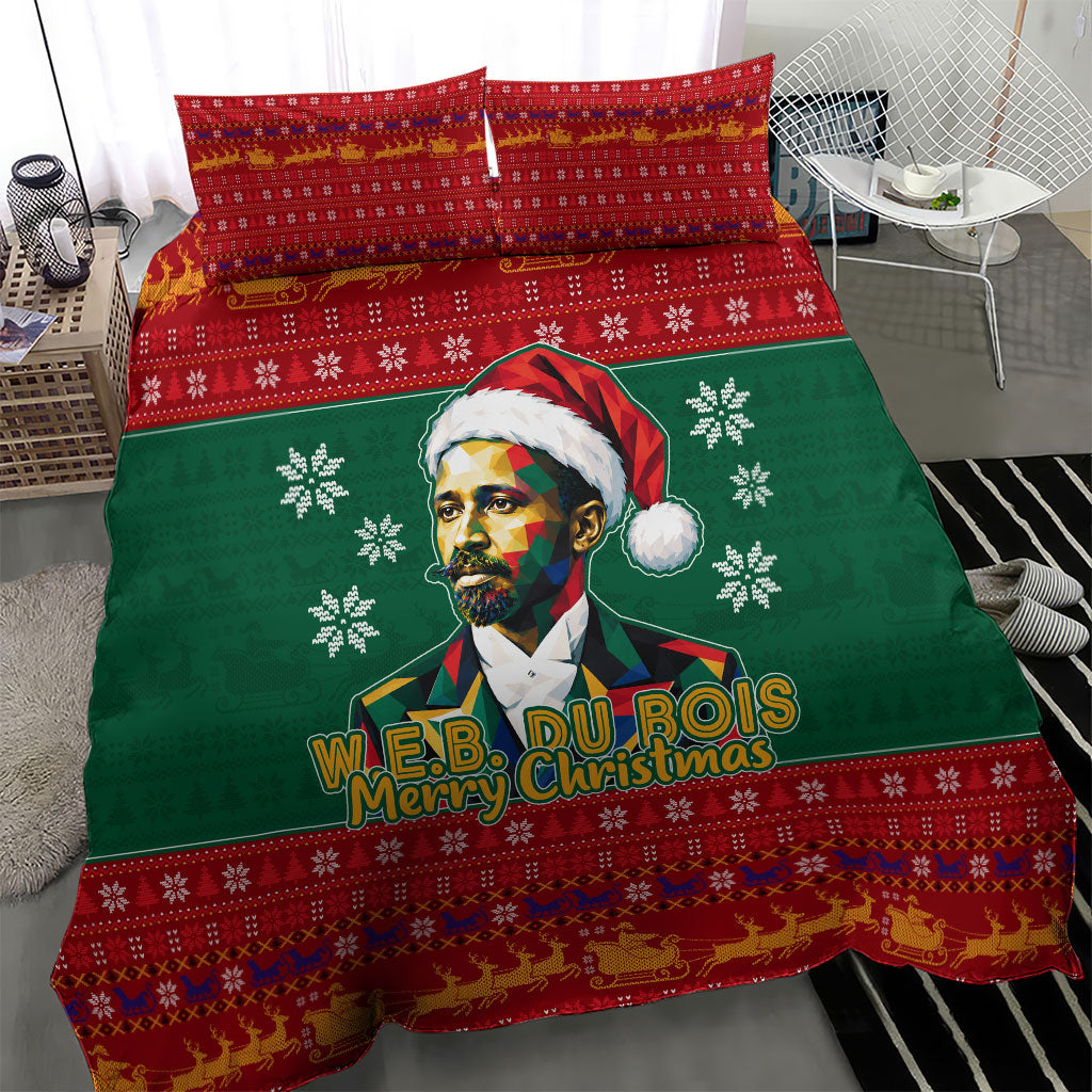 W.E.B. Du Bois Christmas Bedding Set Inspirational Liberty Quote Ugly Knitted Pattern Festive