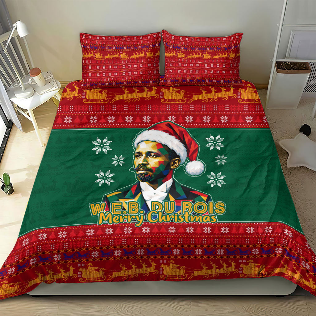 W.E.B. Du Bois Christmas Bedding Set Inspirational Liberty Quote Ugly Knitted Pattern Festive