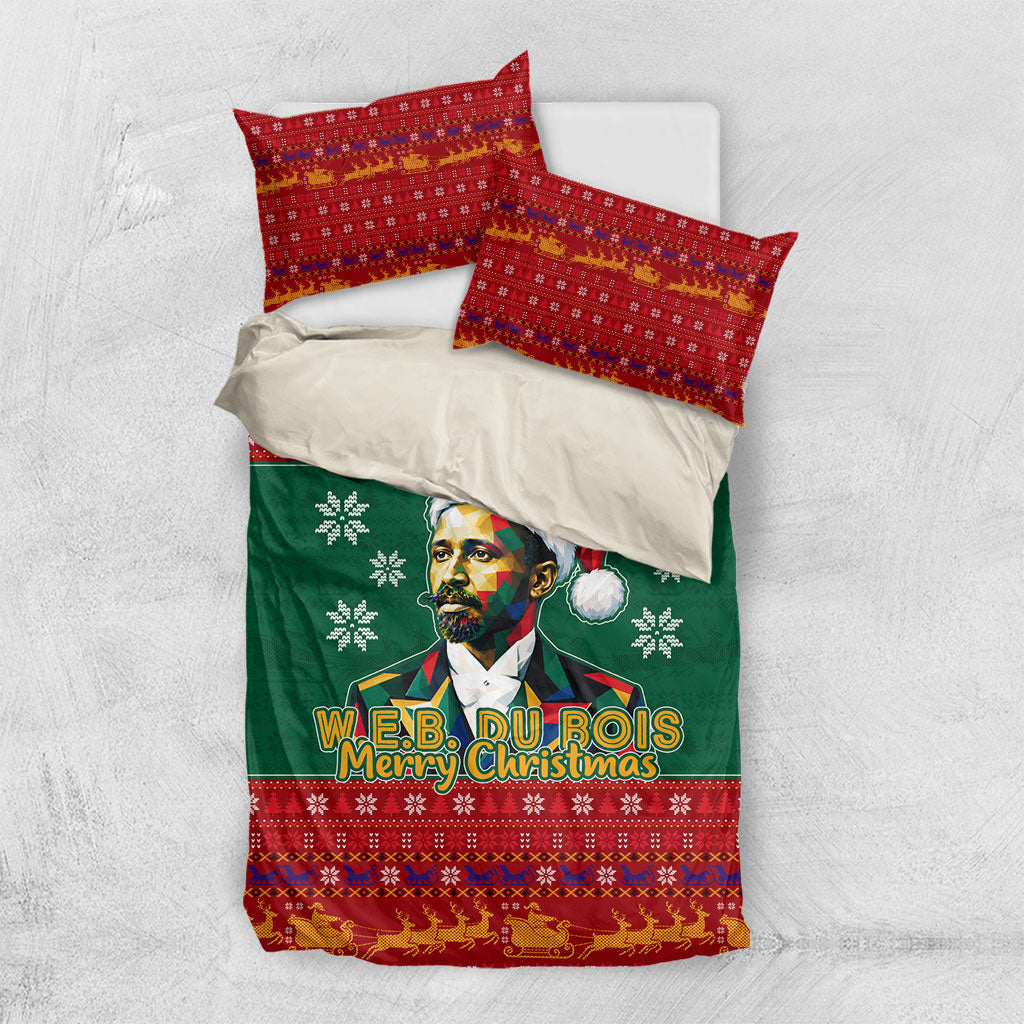 W.E.B. Du Bois Christmas Bedding Set Inspirational Liberty Quote Ugly Knitted Pattern Festive
