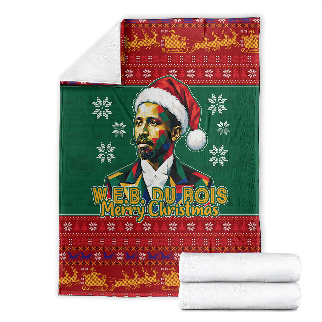 W.E.B. Du Bois Christmas Blanket Inspirational Liberty Quote Ugly Knitted Pattern Festive