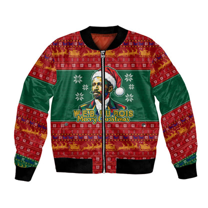 W.E.B. Du Bois Christmas Bomber Jacket Inspirational Liberty Quote Ugly Knitted Pattern Festive