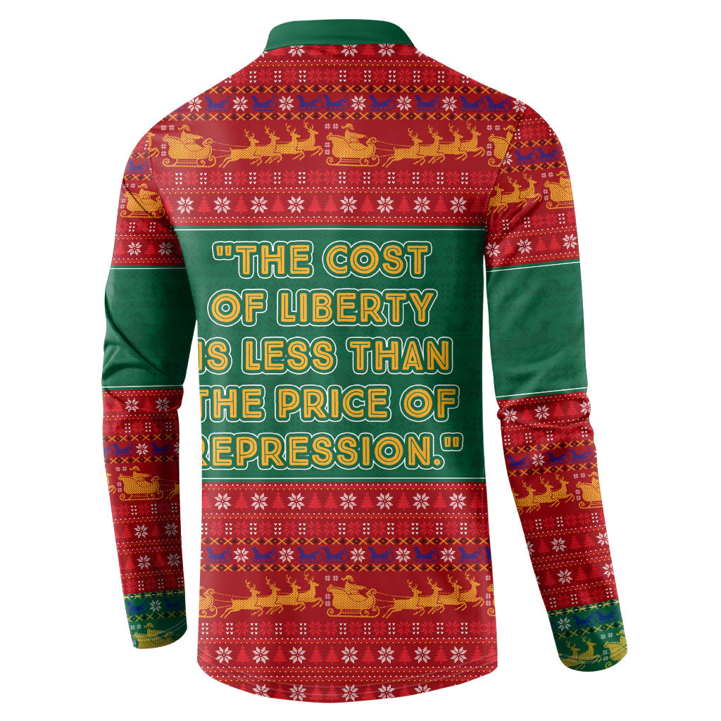 W.E.B. Du Bois Christmas Button Sweatshirt Inspirational Liberty Quote Ugly Knitted Pattern Festive