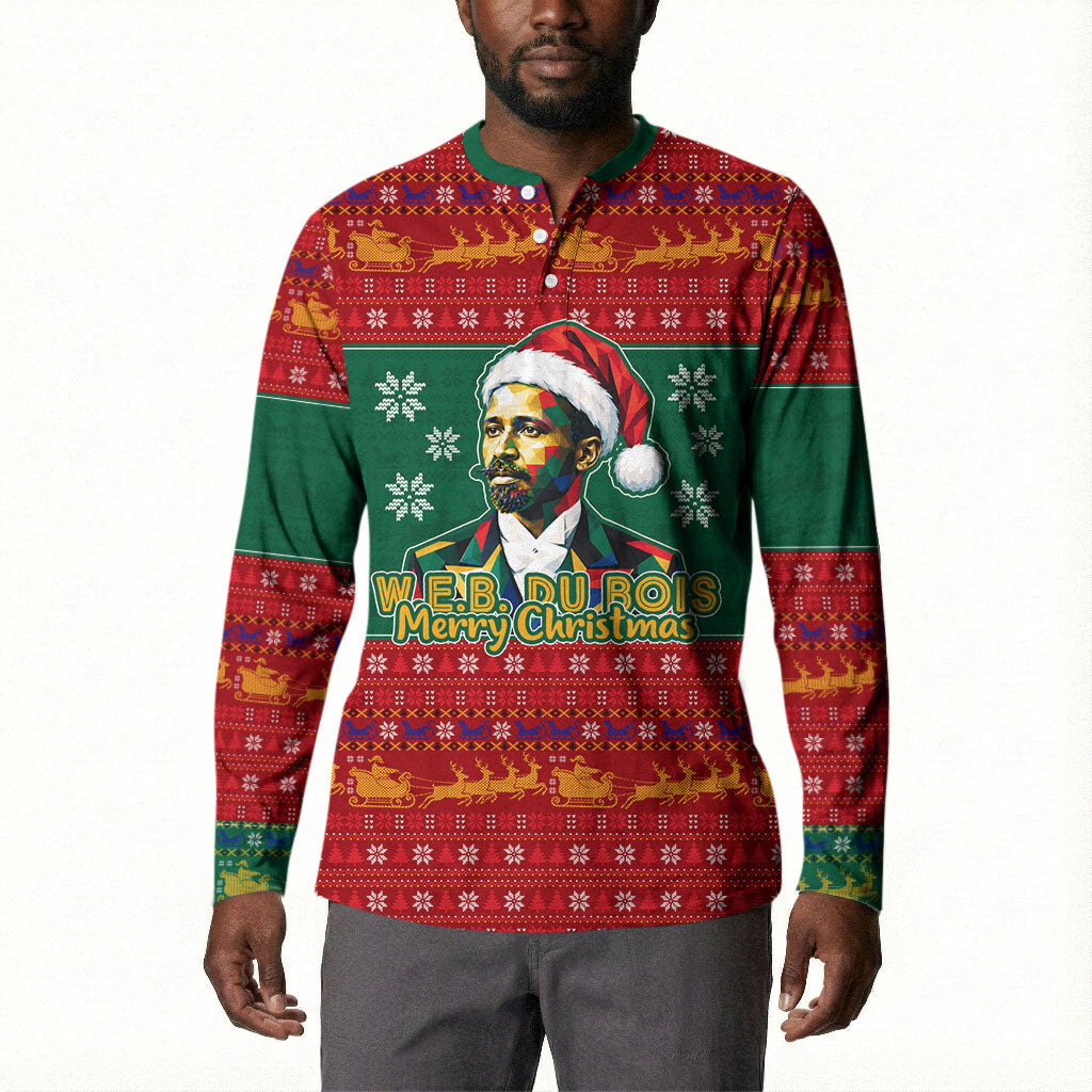 W.E.B. Du Bois Christmas Button Sweatshirt Inspirational Liberty Quote Ugly Knitted Pattern Festive