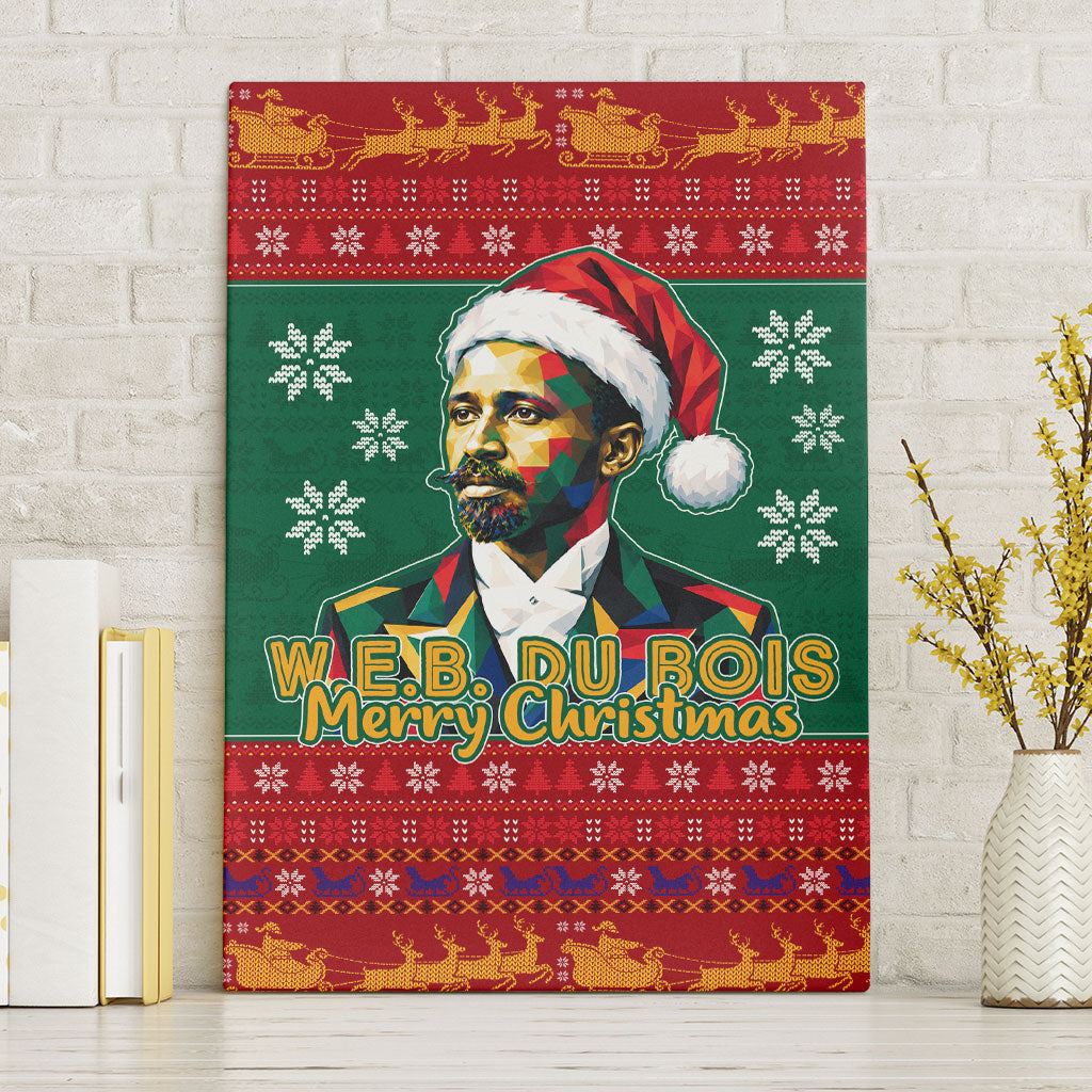 W.E.B. Du Bois Christmas Canvas Wall Art Inspirational Liberty Quote Ugly Knitted Pattern Festive