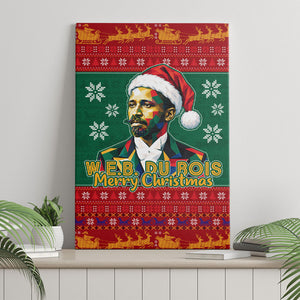 W.E.B. Du Bois Christmas Canvas Wall Art Inspirational Liberty Quote Ugly Knitted Pattern Festive