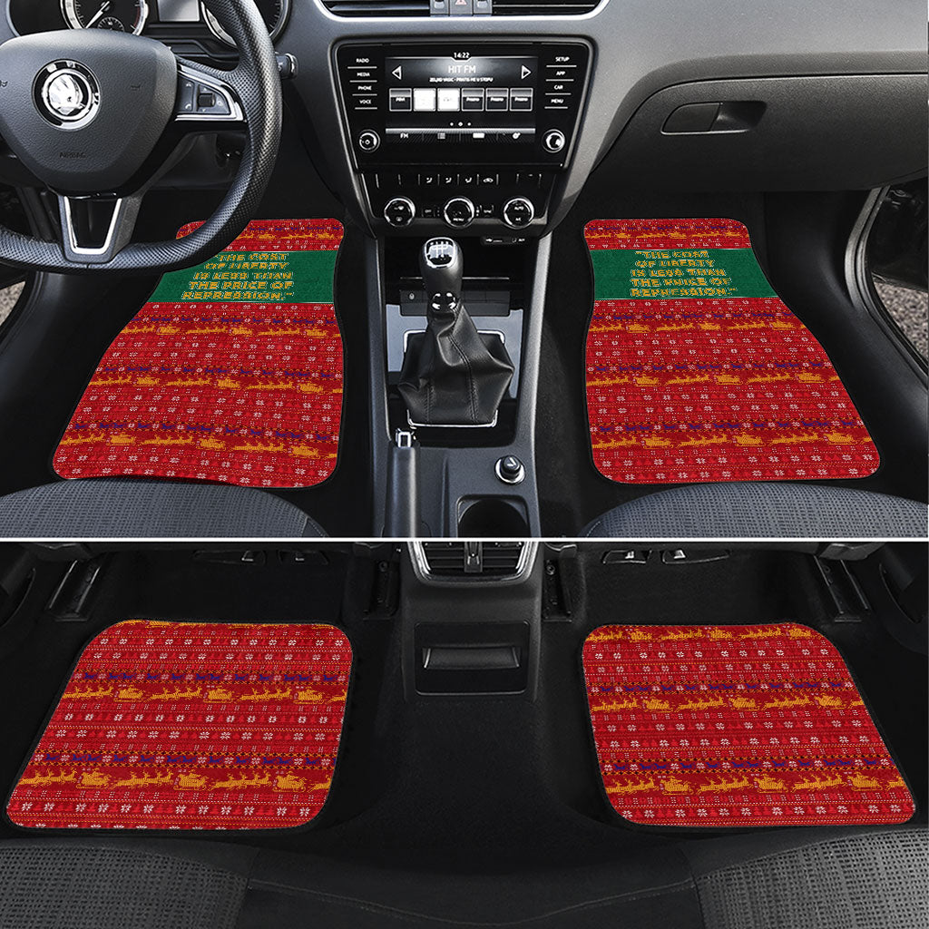 W.E.B. Du Bois Christmas Car Mats Inspirational Liberty Quote Ugly Knitted Pattern Festive