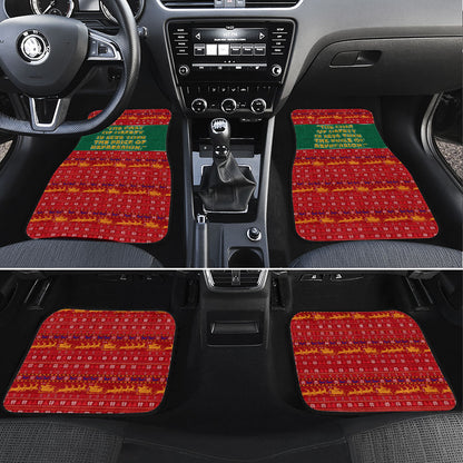 W.E.B. Du Bois Christmas Car Mats Inspirational Liberty Quote Ugly Knitted Pattern Festive