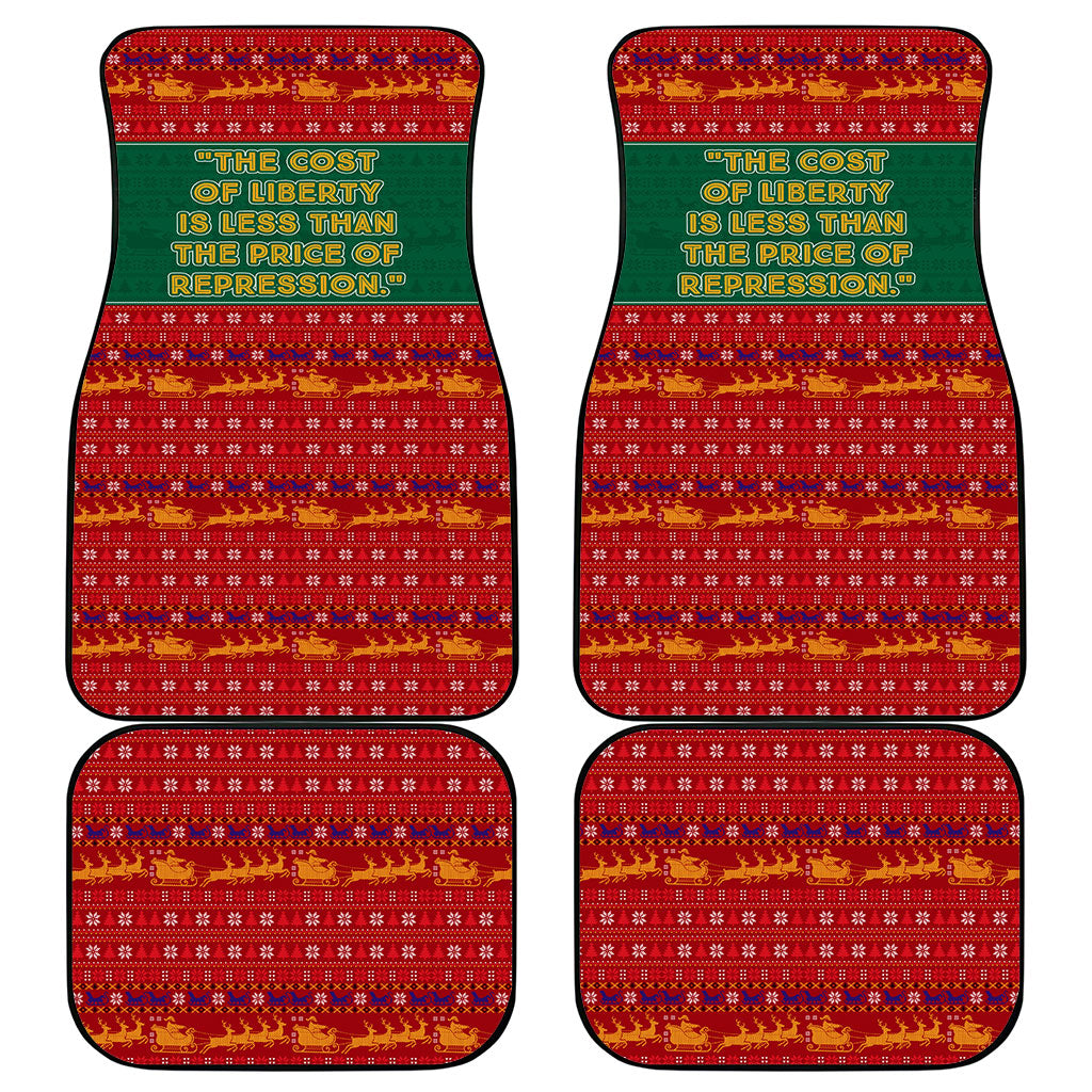W.E.B. Du Bois Christmas Car Mats Inspirational Liberty Quote Ugly Knitted Pattern Festive