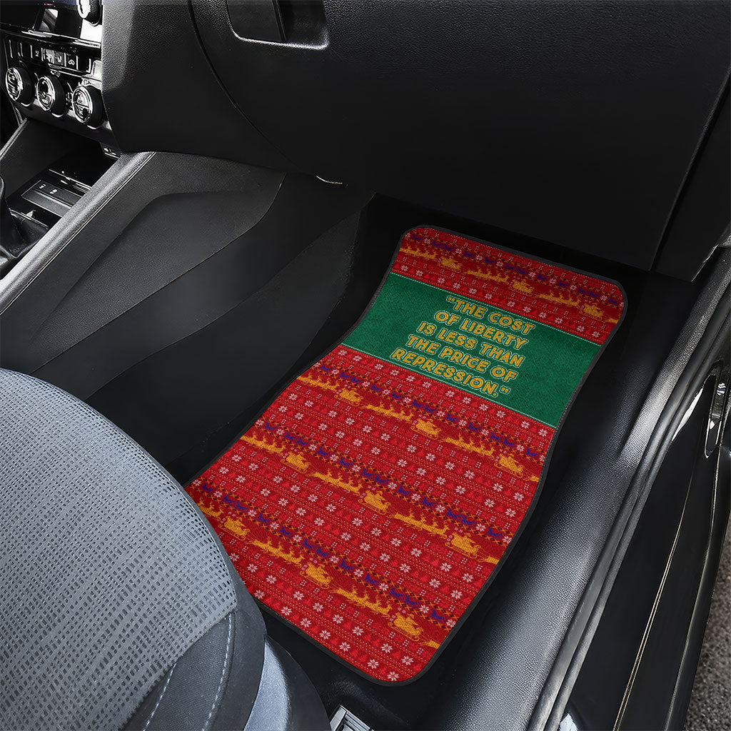 W.E.B. Du Bois Christmas Car Mats Inspirational Liberty Quote Ugly Knitted Pattern Festive