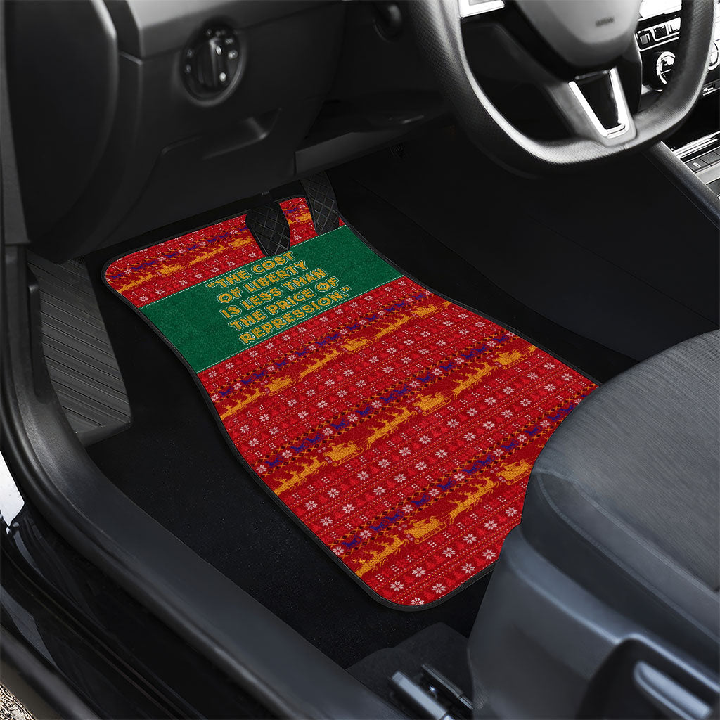 W.E.B. Du Bois Christmas Car Mats Inspirational Liberty Quote Ugly Knitted Pattern Festive