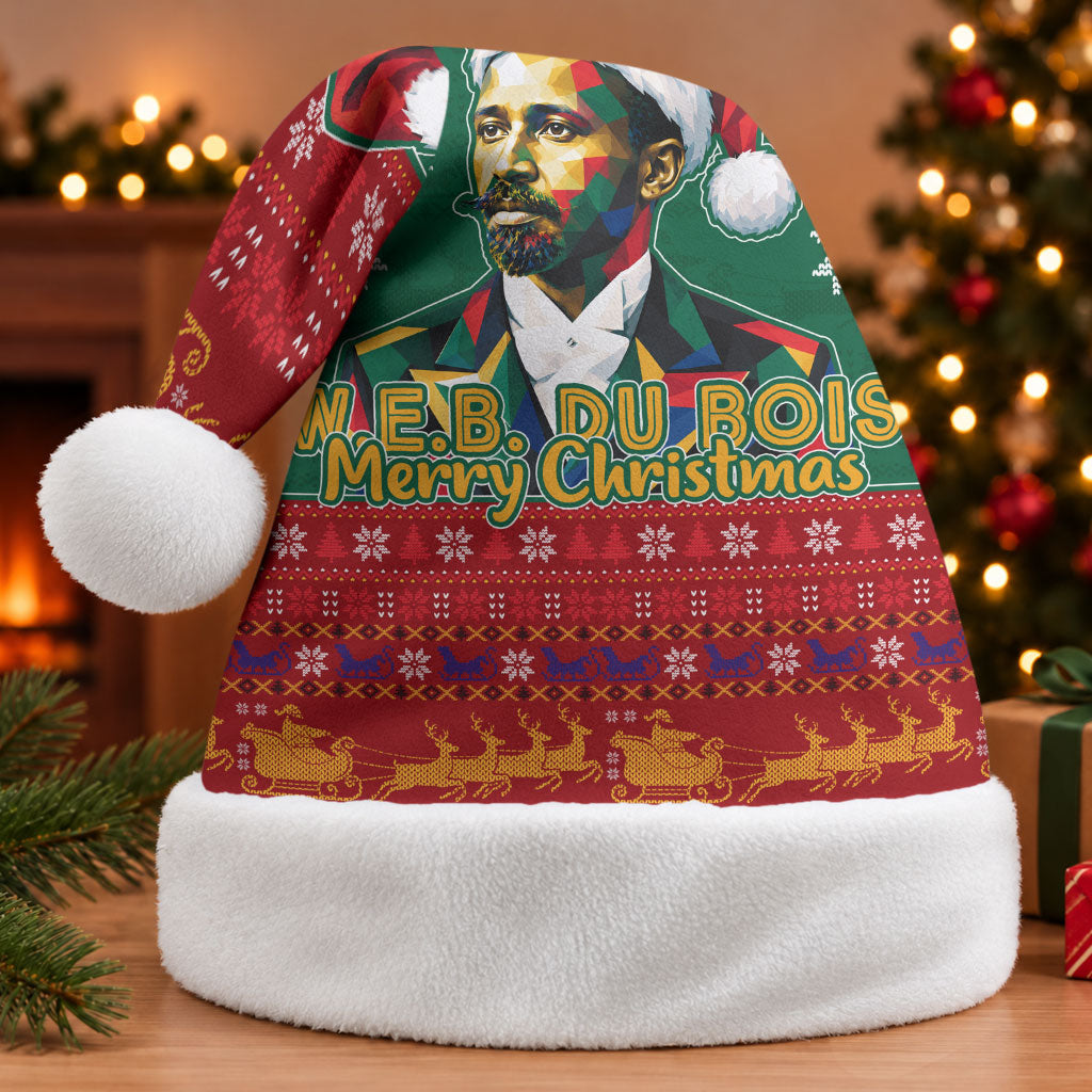 W.E.B. Du Bois Christmas Santa Hat Inspirational Liberty Quote Ugly Knitted Pattern Festive