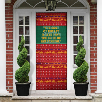 W.E.B. Du Bois Christmas Door Cover Inspirational Liberty Quote Ugly Knitted Pattern Festive