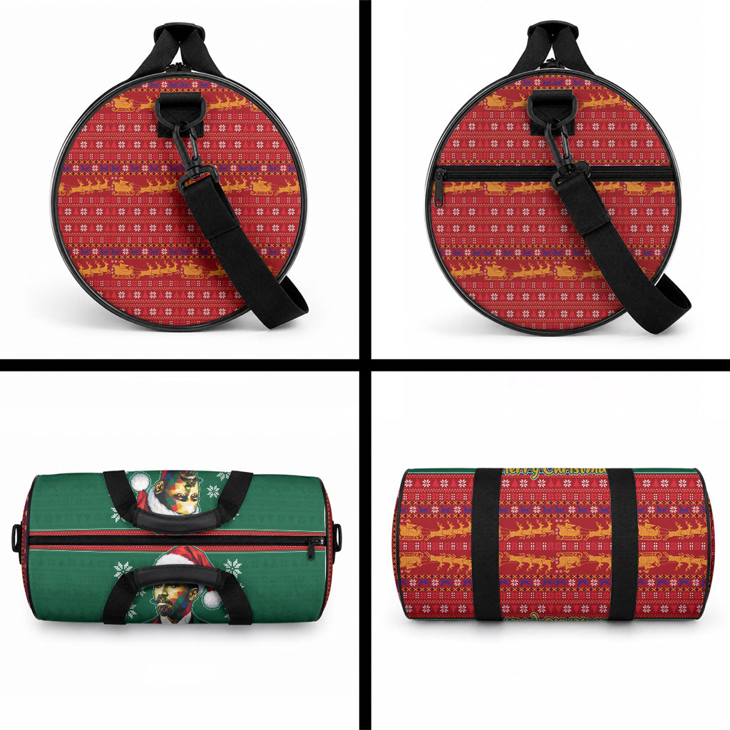 W.E.B. Du Bois Christmas Duffle Bag Inspirational Liberty Quote Ugly Knitted Pattern Festive