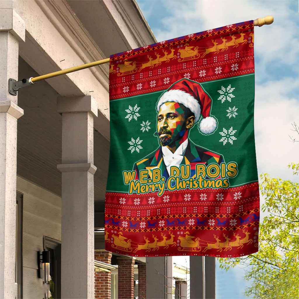 W.E.B. Du Bois Christmas Garden Flag Inspirational Liberty Quote Ugly Knitted Pattern Festive