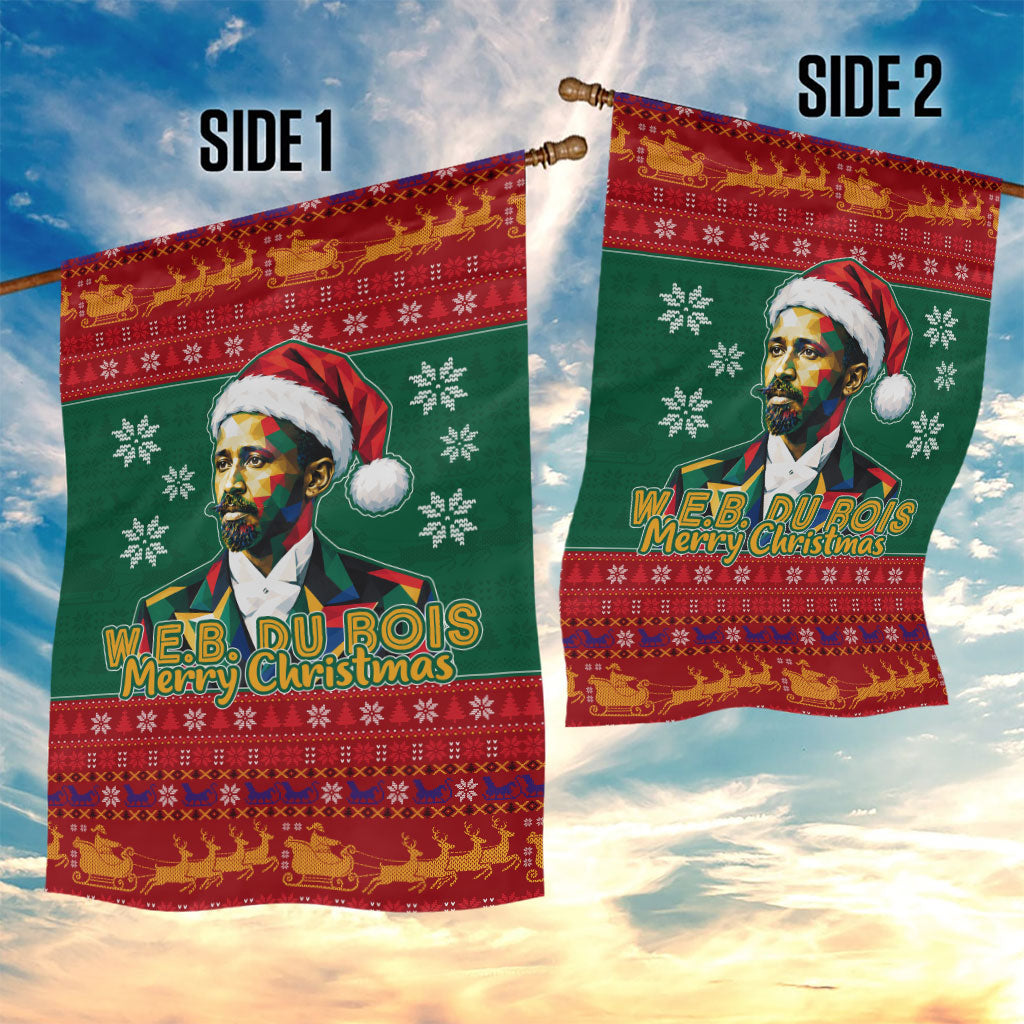 W.E.B. Du Bois Christmas Garden Flag Inspirational Liberty Quote Ugly Knitted Pattern Festive