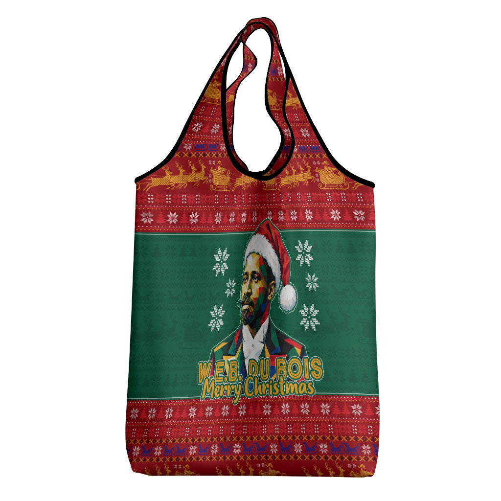 W.E.B. Du Bois Christmas Grocery Bag Inspirational Liberty Quote Ugly Knitted Pattern Festive