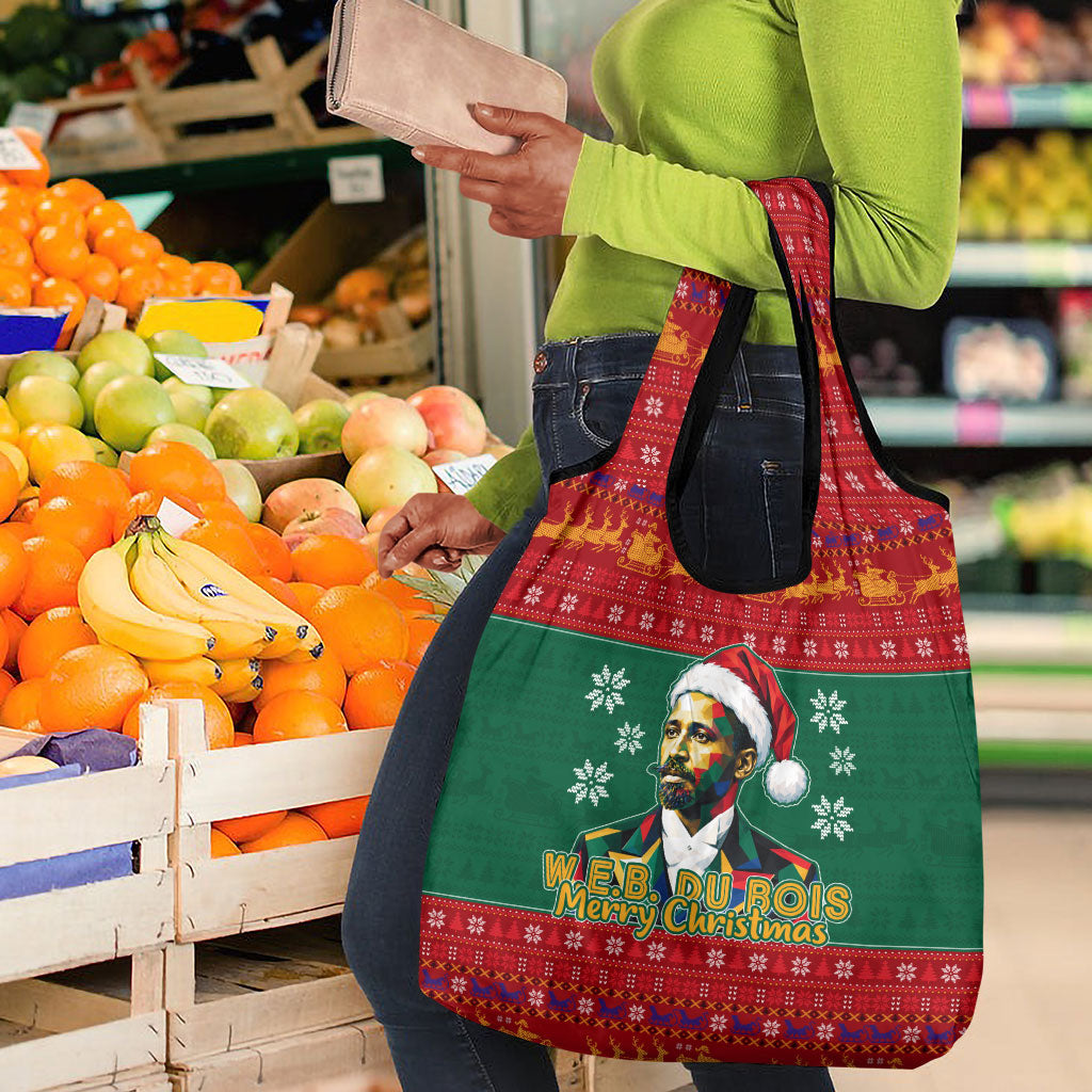 W.E.B. Du Bois Christmas Grocery Bag Inspirational Liberty Quote Ugly Knitted Pattern Festive