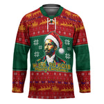 W.E.B. Du Bois Christmas Hockey Jersey Inspirational Liberty Quote Ugly Knitted Pattern Festive