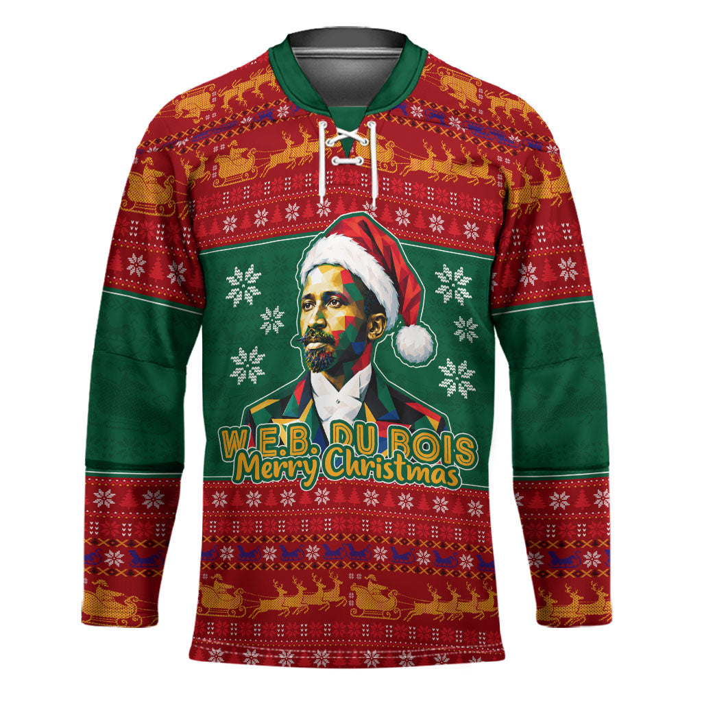 W.E.B. Du Bois Christmas Hockey Jersey Inspirational Liberty Quote Ugly Knitted Pattern Festive