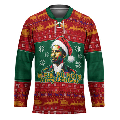 W.E.B. Du Bois Christmas Hockey Jersey Inspirational Liberty Quote Ugly Knitted Pattern Festive
