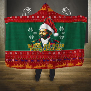 W.E.B. Du Bois Christmas Hooded Blanket Inspirational Liberty Quote Ugly Knitted Pattern Festive