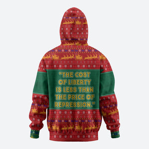 W.E.B. Du Bois Christmas Hoodie Inspirational Liberty Quote Ugly Knitted Pattern Festive