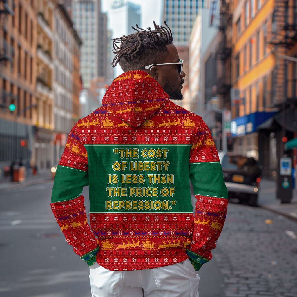 W.E.B. Du Bois Christmas Hoodie Inspirational Liberty Quote Ugly Knitted Pattern Festive