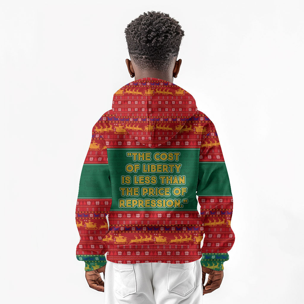 W.E.B. Du Bois Christmas Kid Hoodie Inspirational Liberty Quote Ugly Knitted Pattern Festive