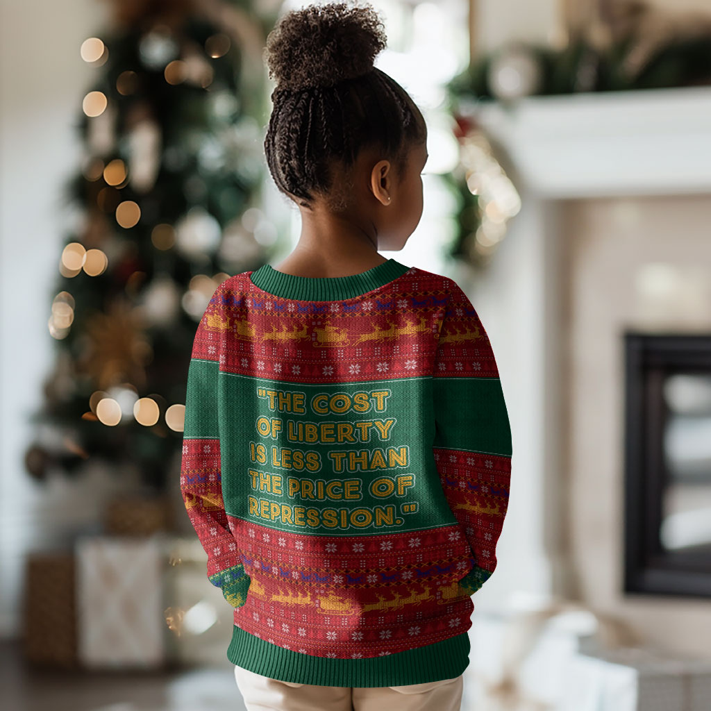 W.E.B. Du Bois Christmas Kid Ugly Christmas Sweater Inspirational Liberty Quote Ugly Knitted Pattern Festive