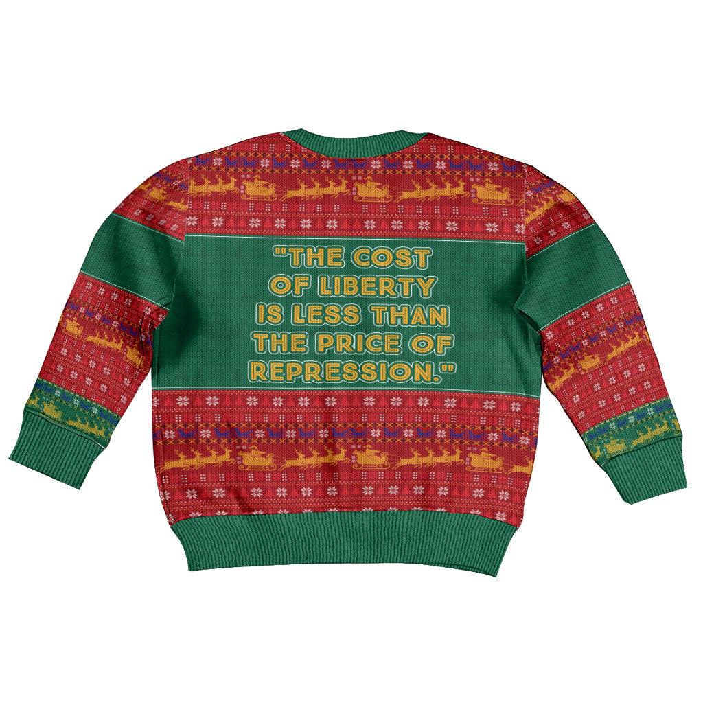 W.E.B. Du Bois Christmas Kid Ugly Christmas Sweater Inspirational Liberty Quote Ugly Knitted Pattern Festive