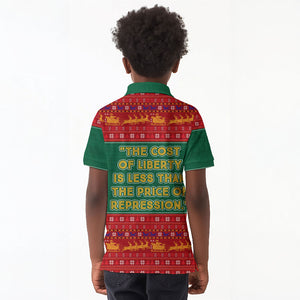 W.E.B. Du Bois Christmas Kid Polo Shirt Inspirational Liberty Quote Ugly Knitted Pattern Festive