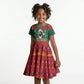 W.E.B. Du Bois Christmas Kid Short Sleeve Dress Inspirational Liberty Quote Ugly Knitted Pattern Festive