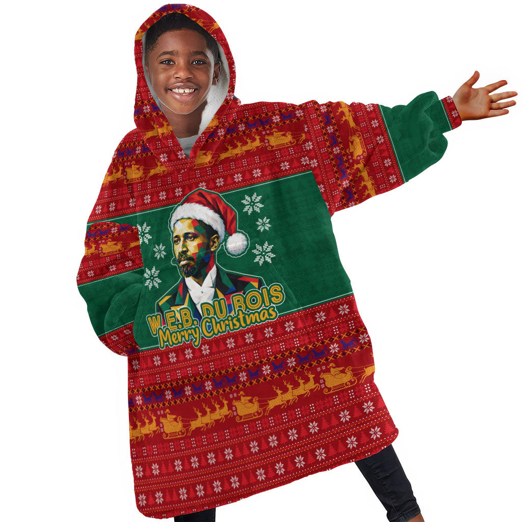 W.E.B. Du Bois Christmas Kid Wearable Blanket Hoodie Inspirational Liberty Quote Ugly Knitted Pattern Festive