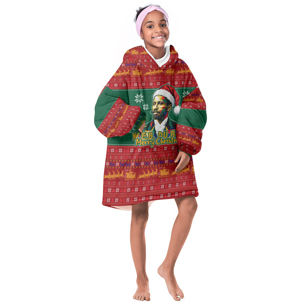 W.E.B. Du Bois Christmas Kid Wearable Blanket Hoodie Inspirational Liberty Quote Ugly Knitted Pattern Festive