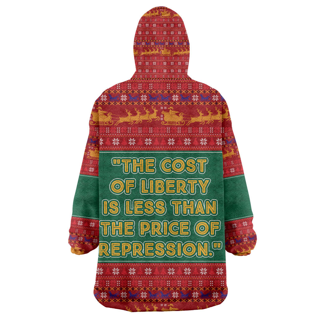 W.E.B. Du Bois Christmas Kid Wearable Blanket Hoodie Inspirational Liberty Quote Ugly Knitted Pattern Festive