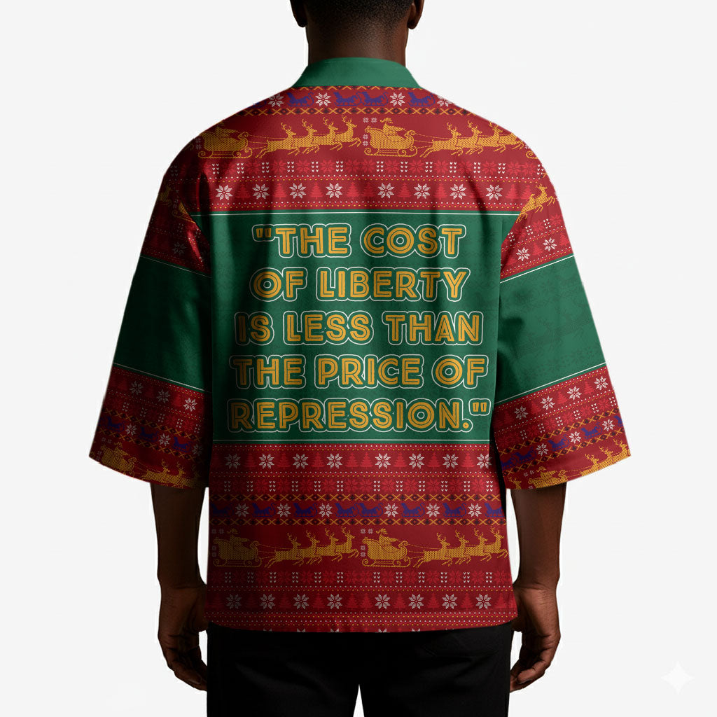 W.E.B. Du Bois Christmas Kimono Inspirational Liberty Quote Ugly Knitted Pattern Festive