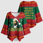 W.E.B. Du Bois Christmas Kimono Sleeve Blouse Inspirational Liberty Quote Ugly Knitted Pattern Festive