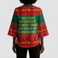 W.E.B. Du Bois Christmas Kimono Sleeve Blouse Inspirational Liberty Quote Ugly Knitted Pattern Festive