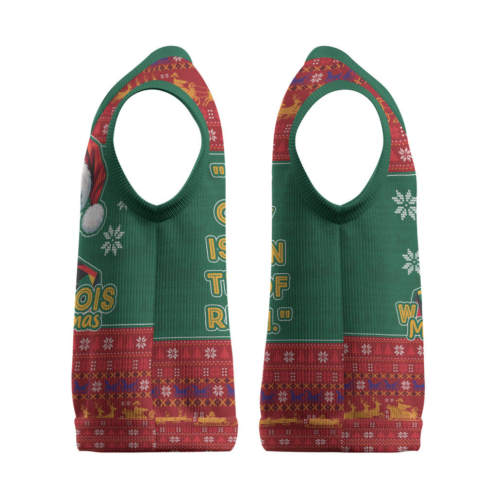 W.E.B. Du Bois Christmas Knitted V-Neck Vest Inspirational Liberty Quote Ugly Knitted Pattern Festive