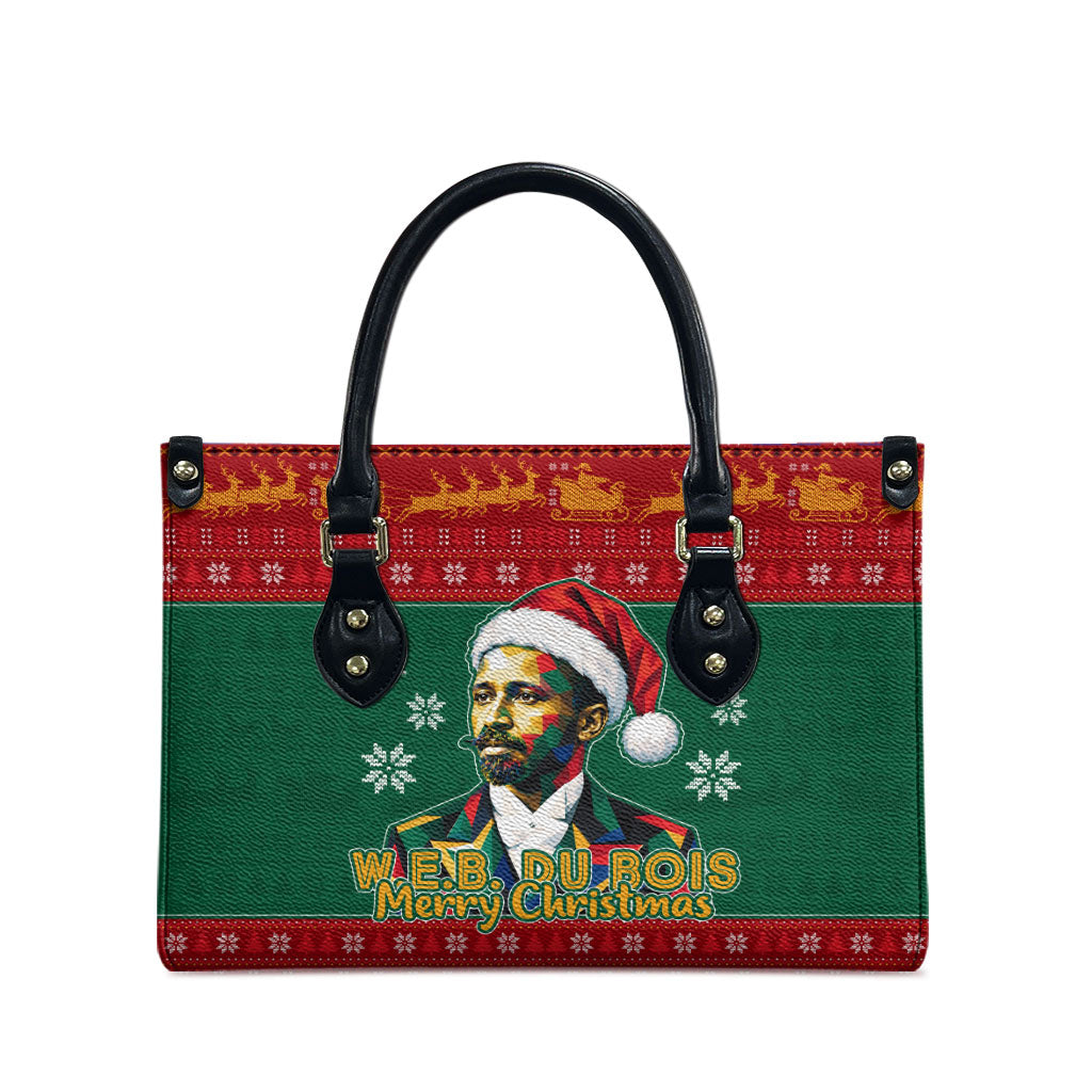 W.E.B. Du Bois Christmas Leather Bag Inspirational Liberty Quote Ugly Knitted Pattern Festive