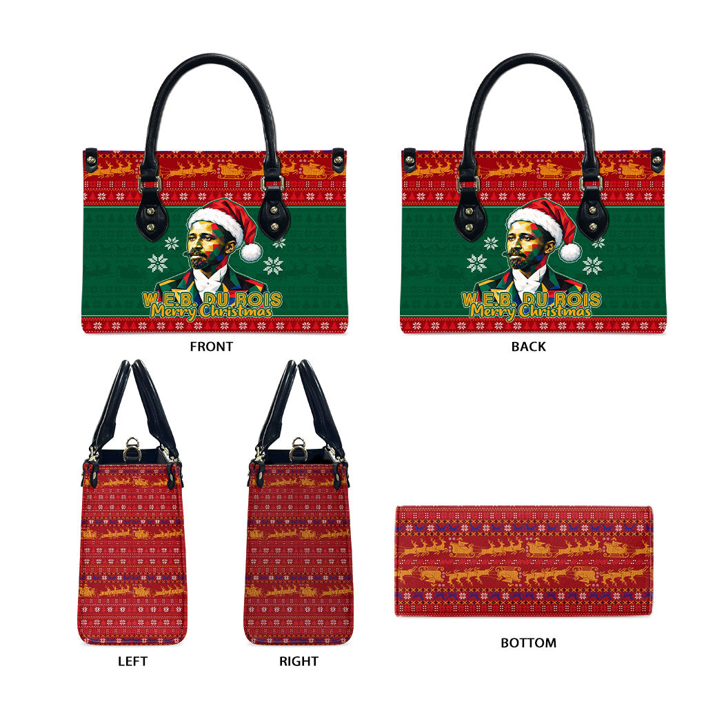 W.E.B. Du Bois Christmas Leather Bag Inspirational Liberty Quote Ugly Knitted Pattern Festive