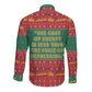 W.E.B. Du Bois Christmas Long Sleeve Button Shirt Inspirational Liberty Quote Ugly Knitted Pattern Festive