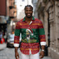 W.E.B. Du Bois Christmas Long Sleeve Button Shirt Inspirational Liberty Quote Ugly Knitted Pattern Festive