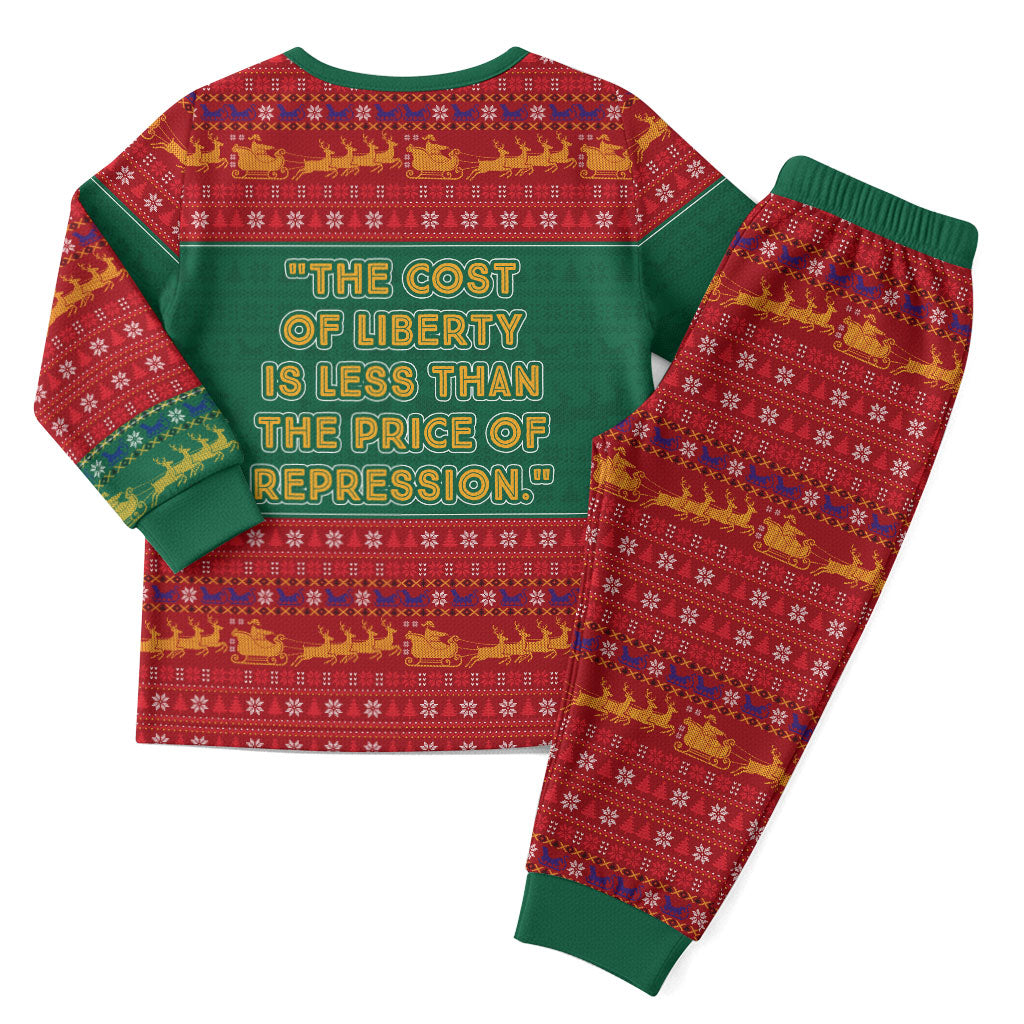 W.E.B. Du Bois Christmas Pajama Set Inspirational Liberty Quote Ugly Knitted Pattern Festive