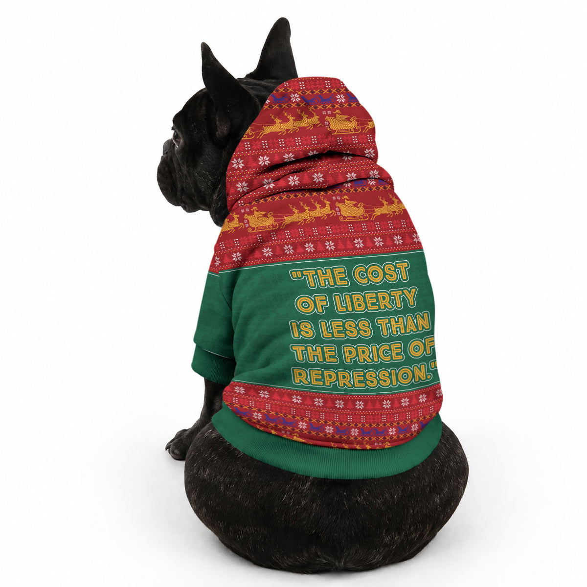 W.E.B. Du Bois Christmas Pet Hoodie Inspirational Liberty Quote Ugly Knitted Pattern Festive
