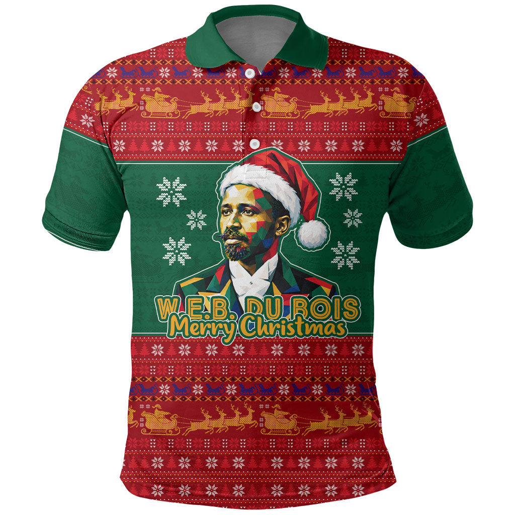 W.E.B. Du Bois Christmas Polo Shirt Inspirational Liberty Quote Ugly Knitted Pattern Festive