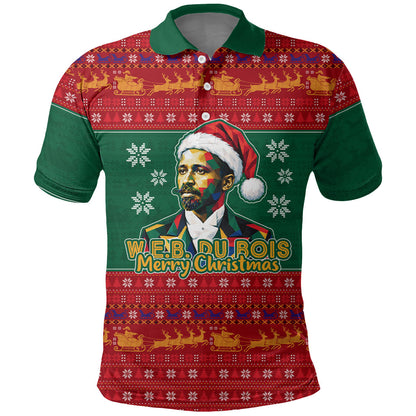 W.E.B. Du Bois Christmas Polo Shirt Inspirational Liberty Quote Ugly Knitted Pattern Festive