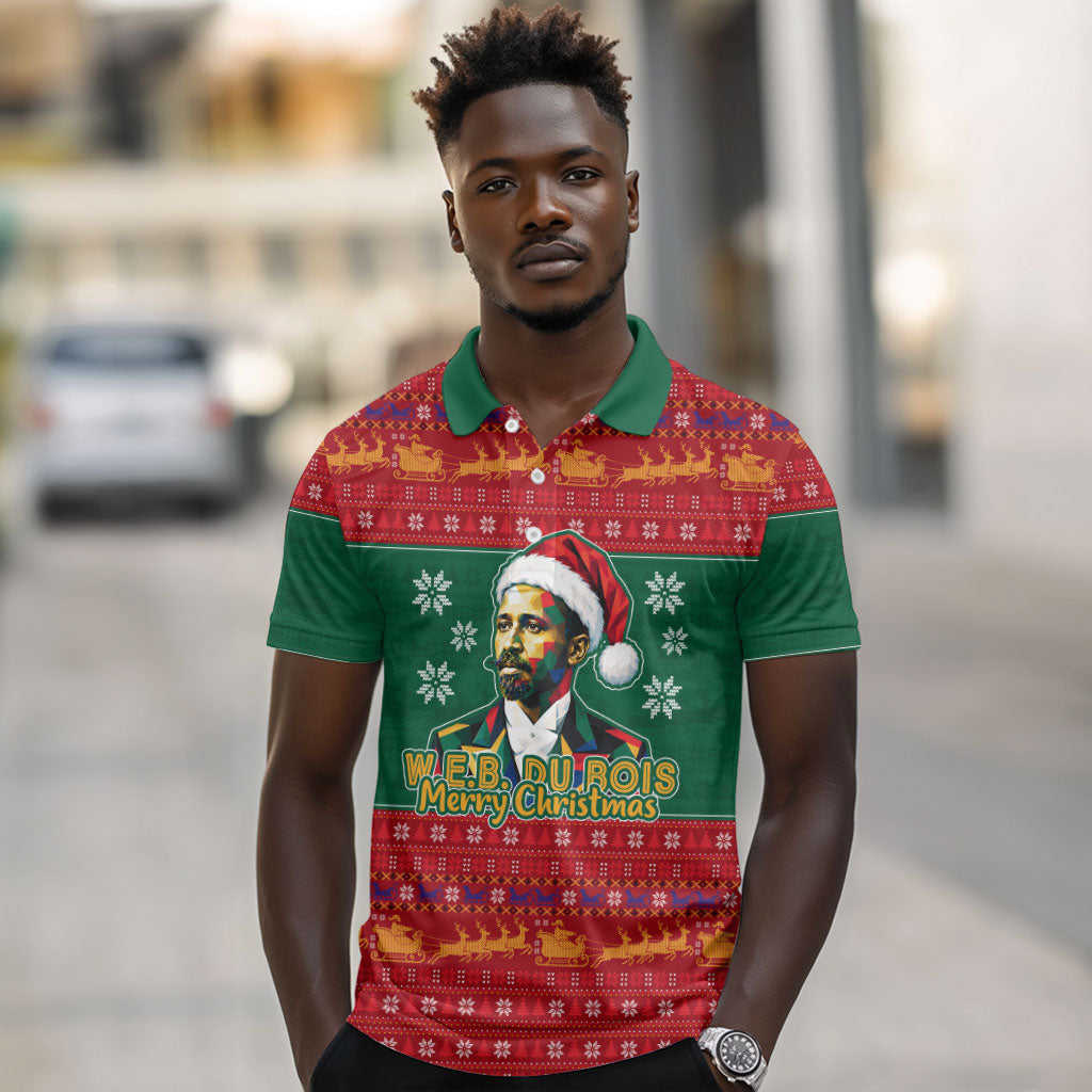 W.E.B. Du Bois Christmas Polo Shirt Inspirational Liberty Quote Ugly Knitted Pattern Festive