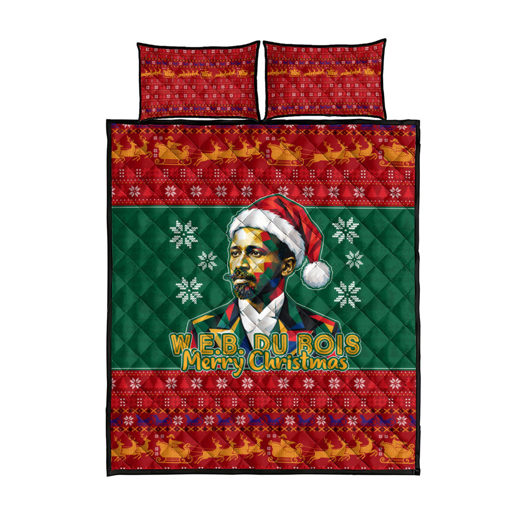 W.E.B. Du Bois Christmas Quilt Bed Set Inspirational Liberty Quote Ugly Knitted Pattern Festive